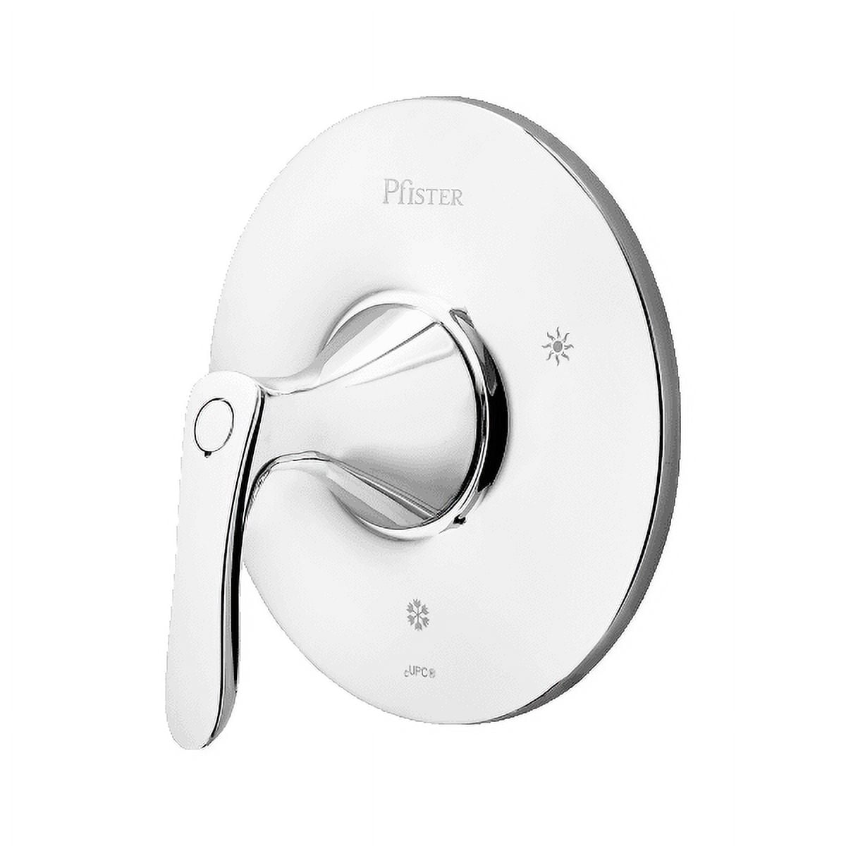 Polished Chrome Wall-Mounted Lever Shower Valve Trim