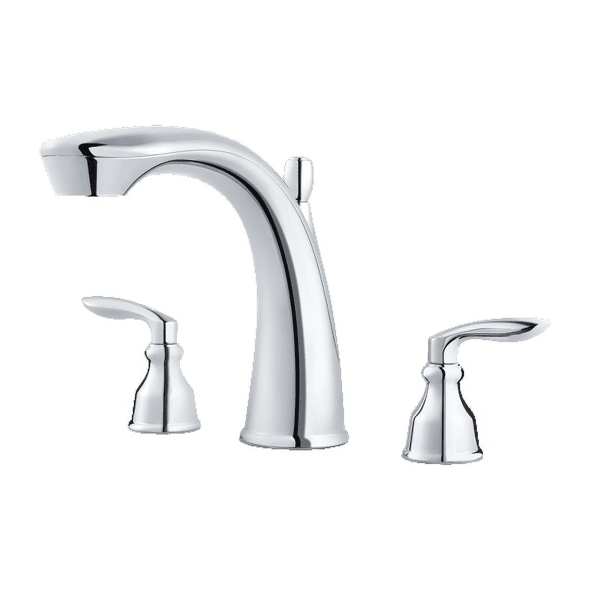 Avalon Polished Chrome Double Handle Roman Tub Faucet