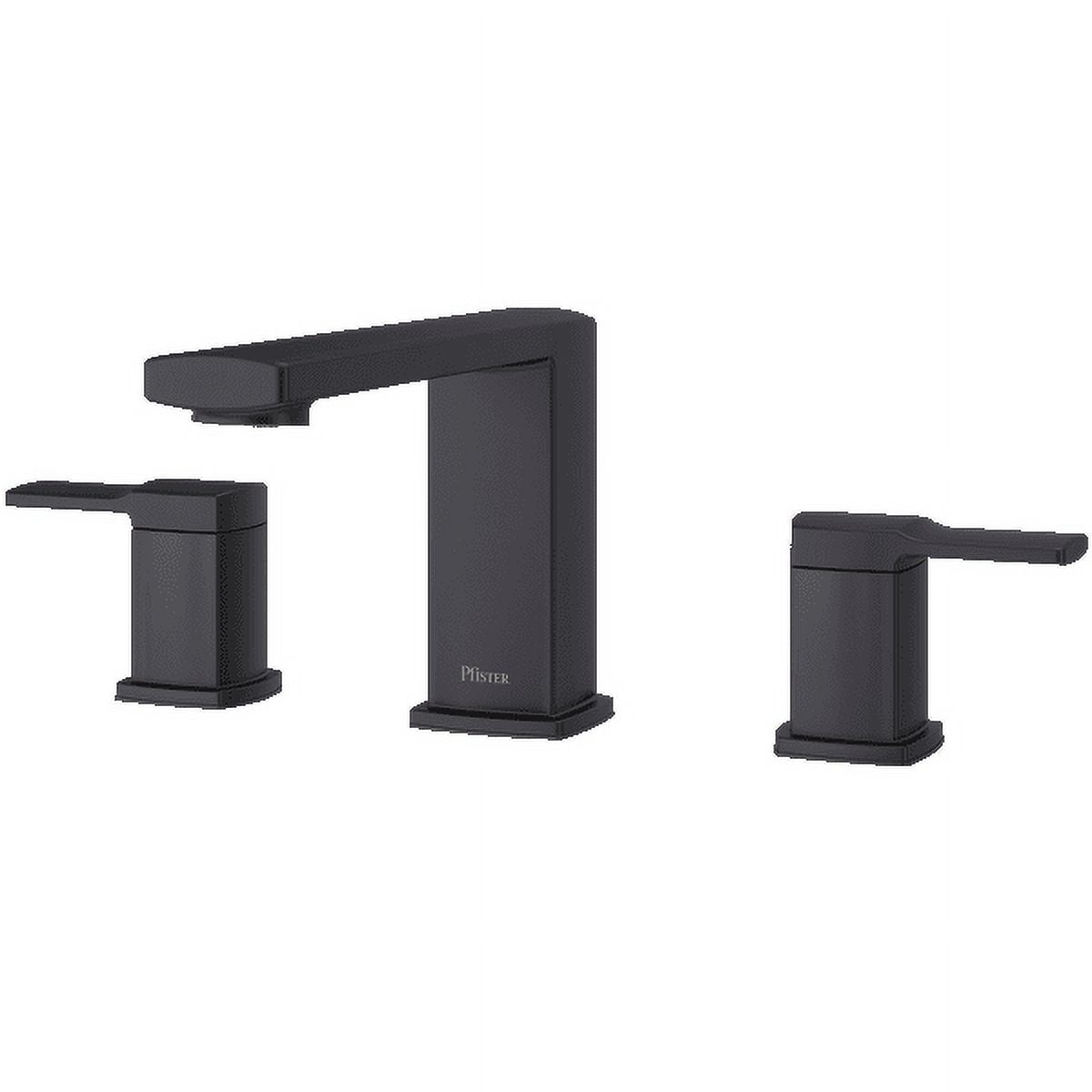 Matte Black Modern Double Handle Roman Tub Faucet