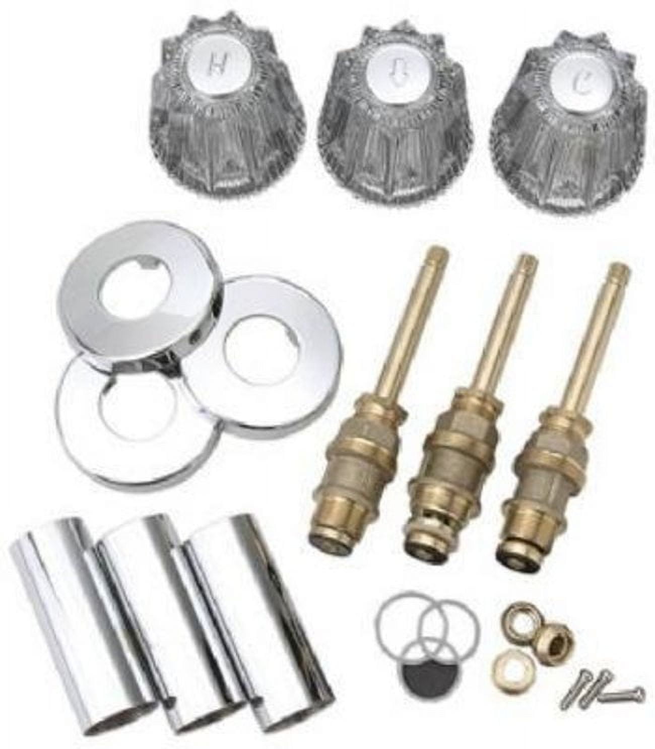 Polished Chrome Acrylic Tub and Shower Repair Kit