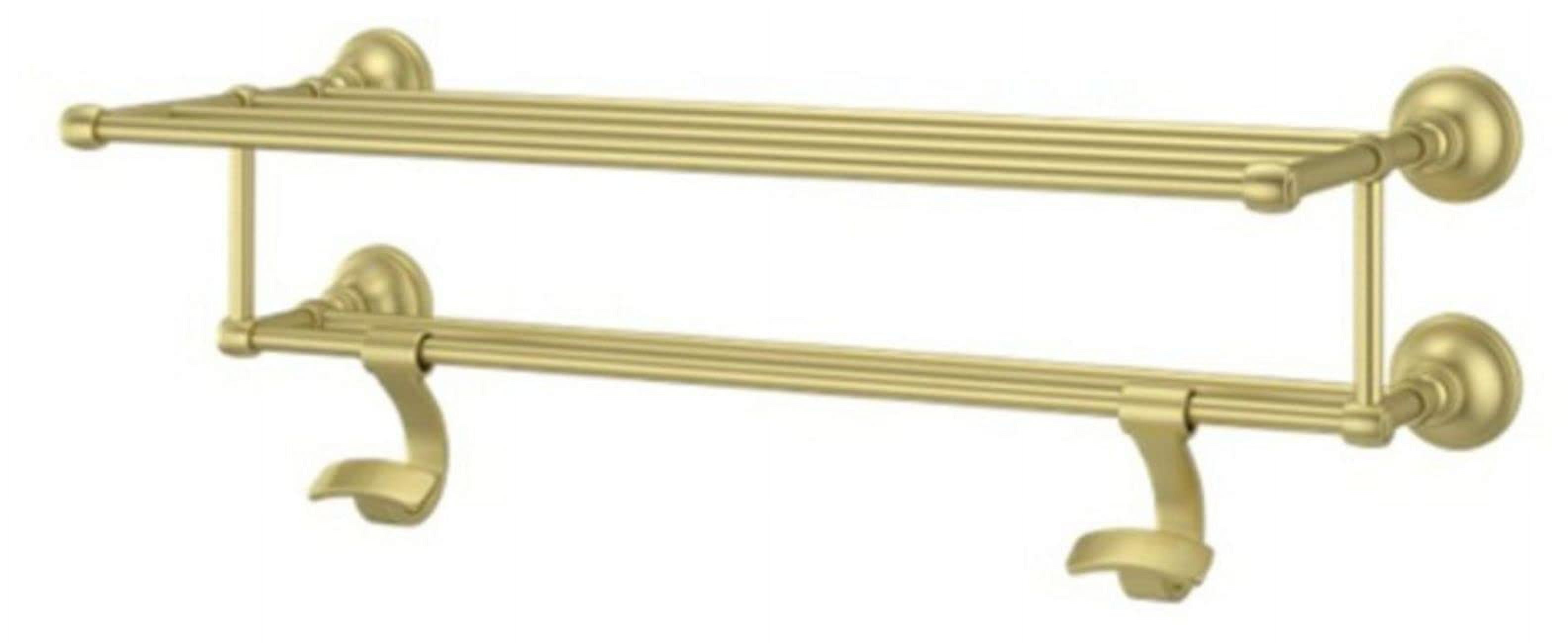 Pfister Tisbury 24 in. 4-Bar Towel Rack with 2-Hanging Hooks in Brushed ...