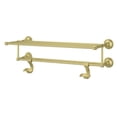 thumbnail image 1 of Pfister Tisbury 24 in. 4-Bar Towel Rack with 2-Hanging Hooks in Brushed Gold, 1 of 5