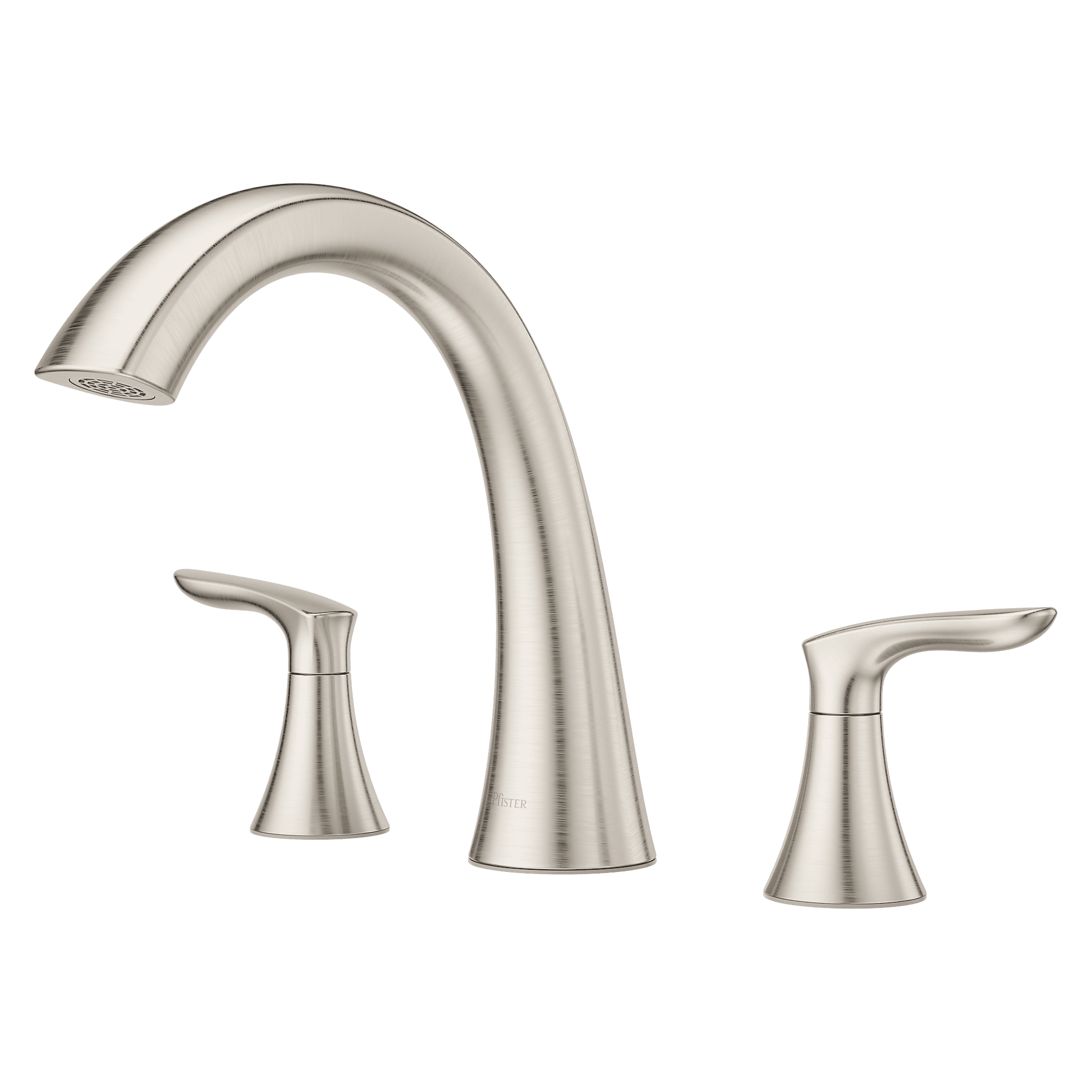 Brushed Nickel Double Handle Roman Tub Faucet Trim