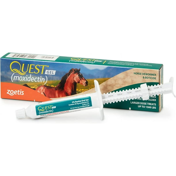 Pfizer Quest Horse Dewormers Gel, 0.4 oz Walmart Business Supplies