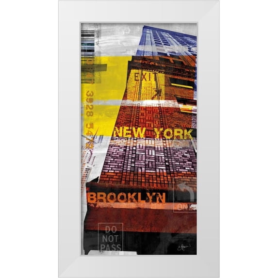 Pfrommer, Sven 18x32 White Modern Wood Framed Museum Art Print Titled - New York Sky III