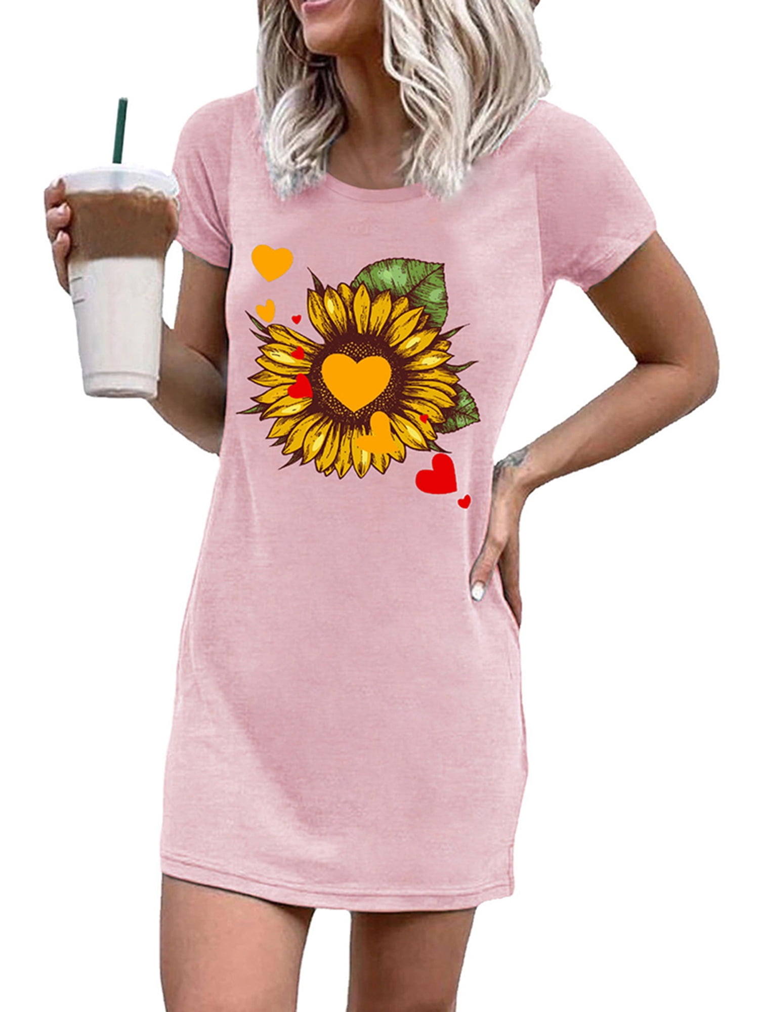 Sunflower t shirt dress 2025