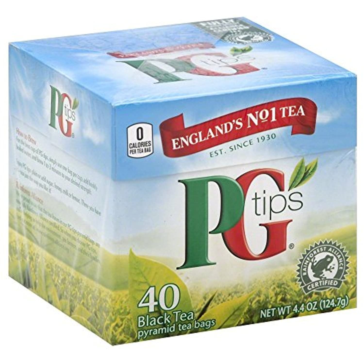 Pg Tips Black Tea, Pyramid Tea Bags, 40 Count (Pack Of 2)