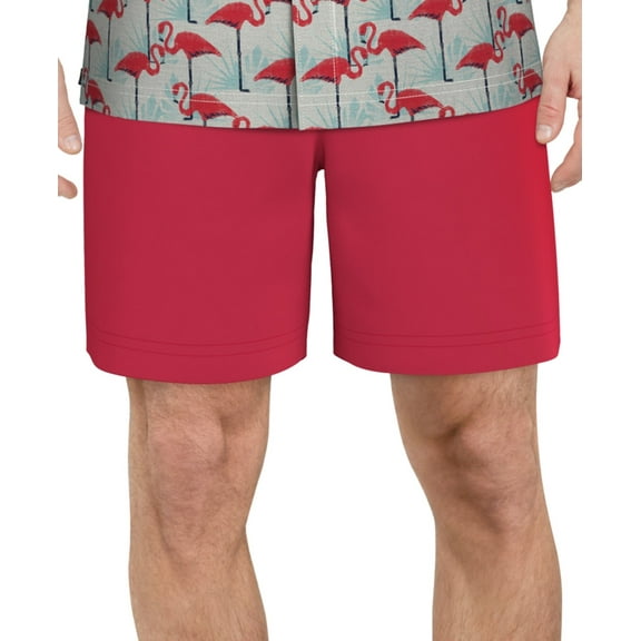 Pga Tour Mens Regular fit Golf Shorts 40 Pink Solid