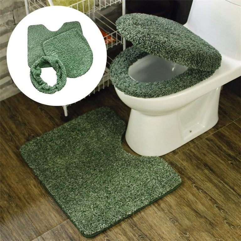 Pgeraug Carpet Toilet Seat Cushion Universal Plush Warm Toilet