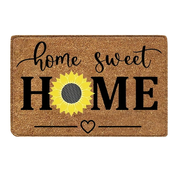 Pgeraug Creative doormat Sunflower Door Mats Sunflower Welcome Mat Outdoor Rug Sunflower Door Mats Outside Spring Summer Door Mat Sunshine Decorative Carpet B