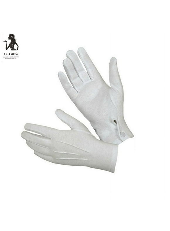 Pgeraug Gloves Gloves Santa Compitable with Honor Men Guard 1Pair Tuxedo White Inspection Formal Gloves Multi-Color