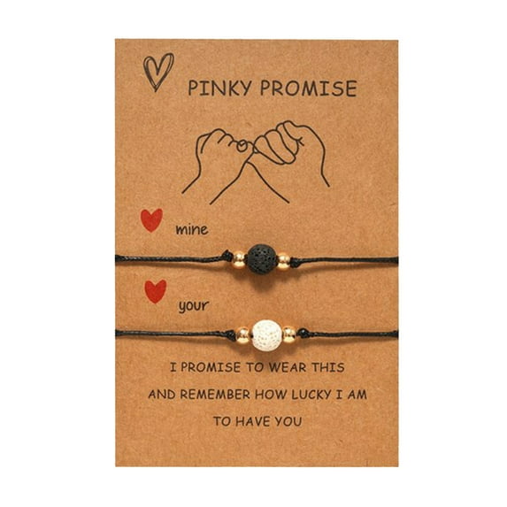 Pgeraug Paper Card Nylon Rope Adjustable Bracelet, 2 Piece