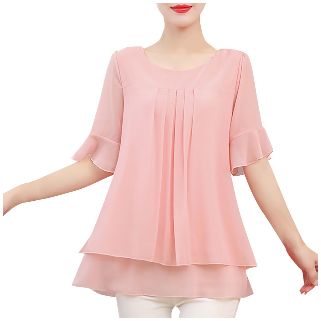 Women Short Sleeve Top - Pink