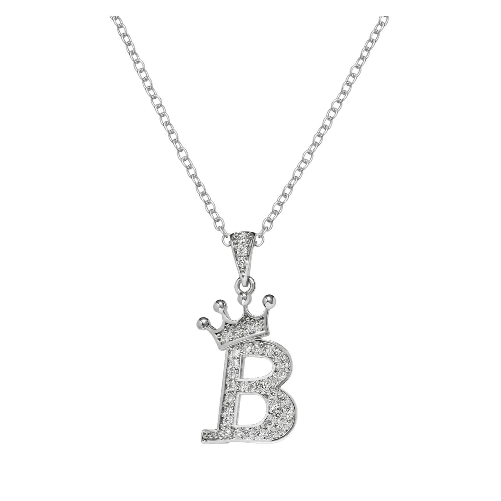 YFN Initial Pendant Necklace - Sterling Silver With Cubic Zirconia, 26 Letter Alphabet Jewelry For Women & Teens - View #8