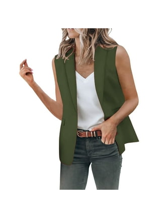 Laurie Felt Drape Front Jacket-Army Green-Reg 16-A346613-PO