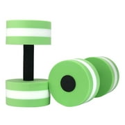 Pgyong Aquatic Exercise Dumbbells, Water Aqua Fitness Barbells Hand Bar, Set of 2, Green