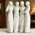 thumbnail image 1 of Pgyong Handmade Resin Sister Sculpture, Friendship Gift for Women, Elegant White Figurine Home Decor, Keepsake for Sister, Birthday Gift Idea, 1 of 7