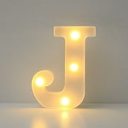 PGYONG LED Marquee Sign Light Up Letters, Alphabet Light Up Letters Sign, Battery Powered LED Letter Lights for Night Light, Wedding, Birthday, Party, Christmas or Home Decor (Letter J)