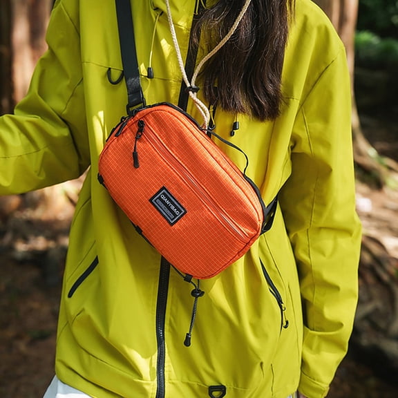 Pgyong Outdoor Chest Bag, Large Capacity Crossbody Bag for Cycling, Camping, Commuting, Sports & Travel, Waterproof Nylon Waist Pack