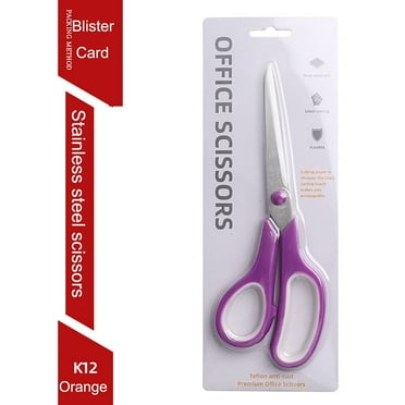 PGYONG Stainless Steel Multifunctional Set Student Scissors Handicraft Two-color Scissors Home Teaching Materials Office Gift Scissors Students' Supply Purple