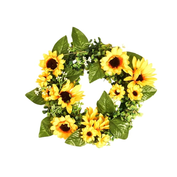 Pgyong Sunflower Wreaths Front Door Artificial Seasonal Wreath - Artificial Wreath for Farmhouse, Home, Holiday, Hanging Decor- Spring, Summer, Fall, All Seasons