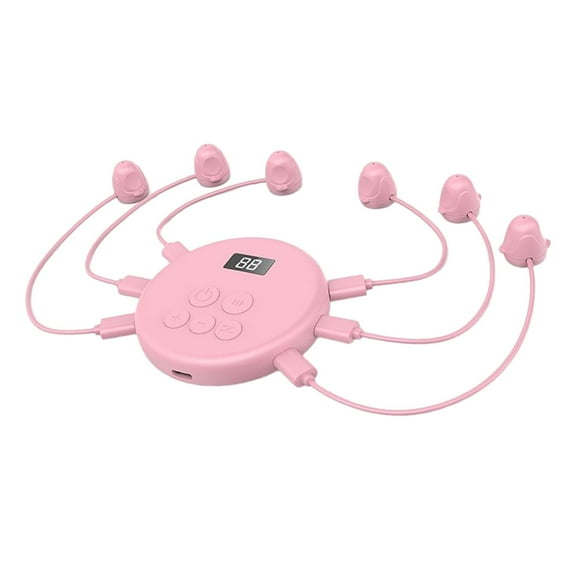 Ph Auto Tapper 6 Clickers Adjustable Speed Digital Display Bionic Automatic Ph Screen Tapper for Games Shopping , Pink