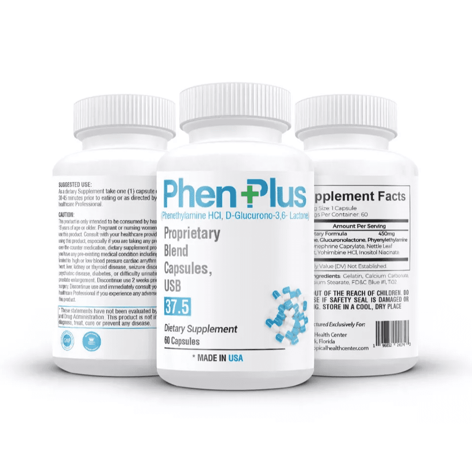Ph-enPlus 37.5 Max strenght fat burner Energy diet pill 60 Capsules