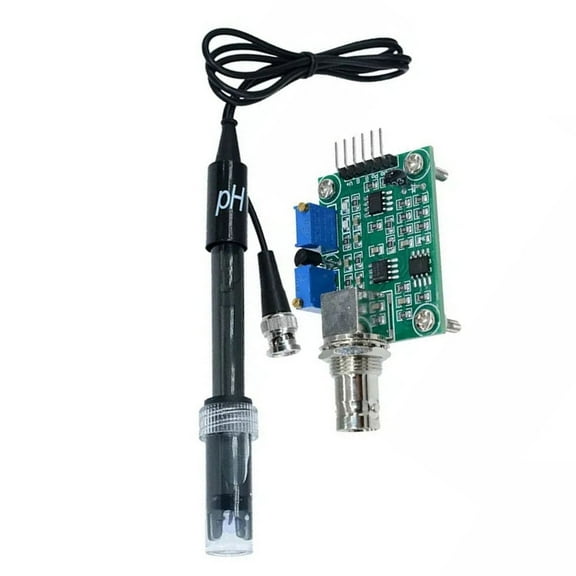 Ph4502C 0-14 Ph Meter Detector Module, Hydroponics Sensor Module, Monitoring Controller, Bnc Block Electrode Probe