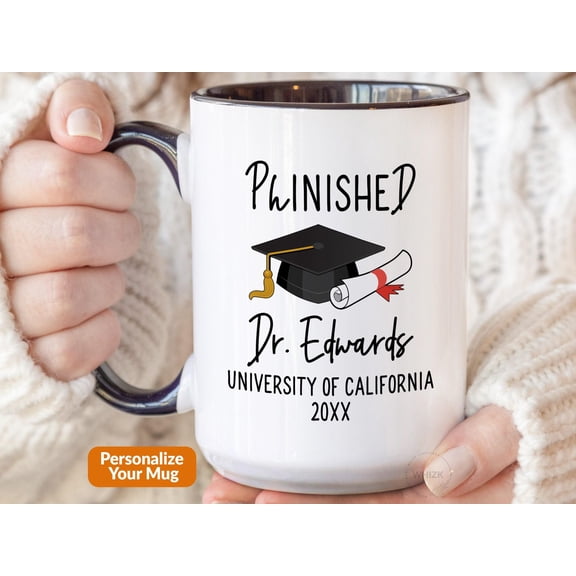 PhD Mug Phd Graduation Gifts For Her Him Doctorate Graduation Gift 2026 Personalized Phini