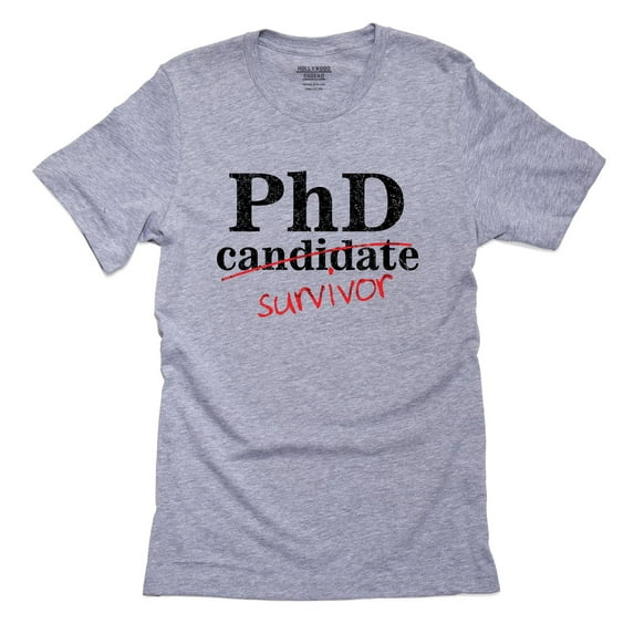 PhD Survivor - Candidate Crossed Out - Graduation Men's Grey T-Shirt