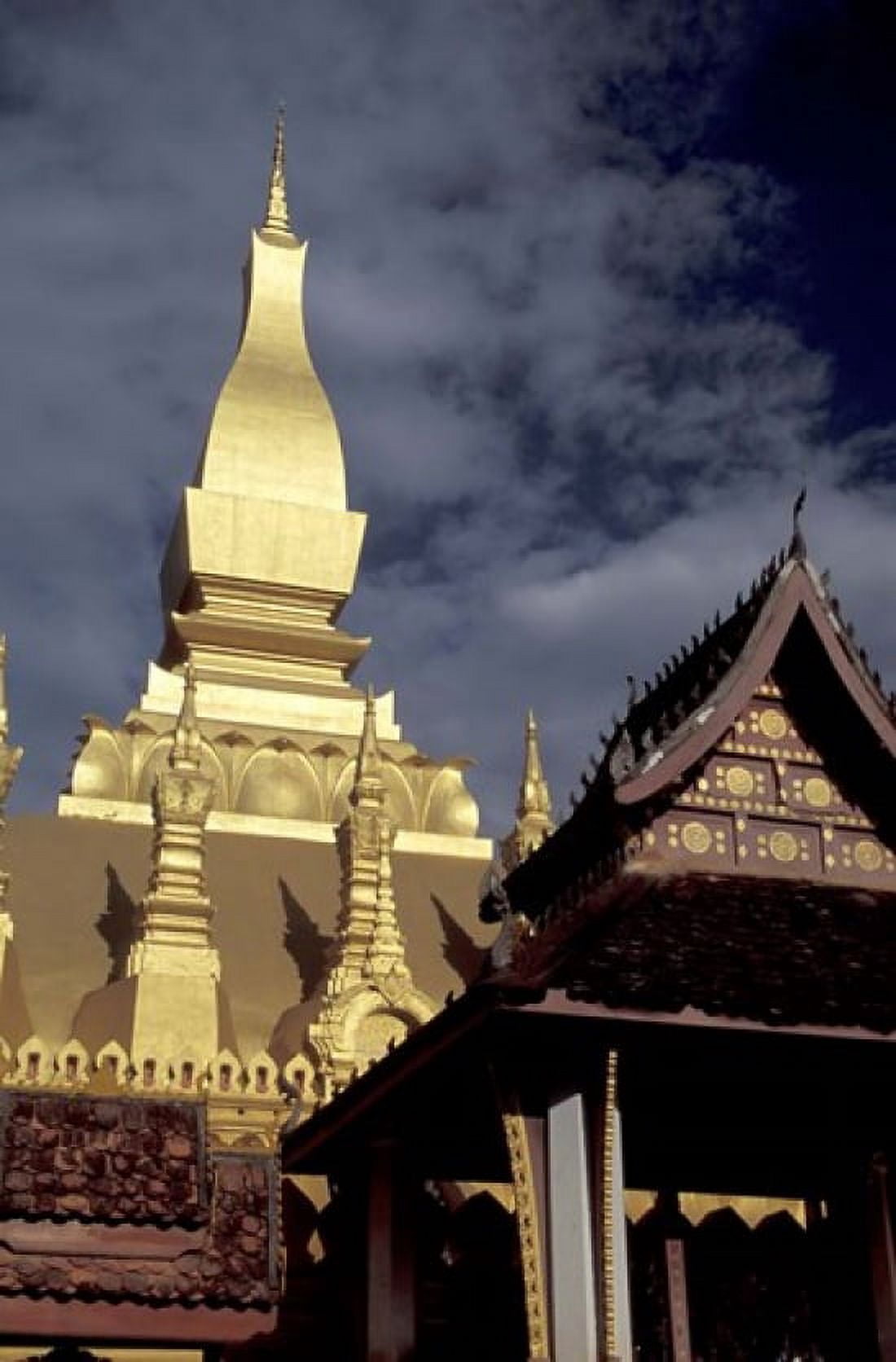 Pha That Luang (Great Stupa) Vientiane Laos Canvas Art - Keren Su DanitaDelimont (15 x 22)