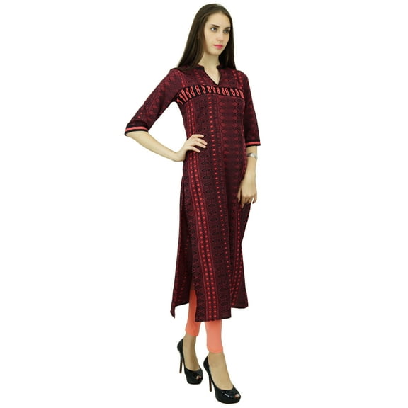 Phagun Abstract Bollywood Designer Rayon Kurta Ethnic Dress Tunic Kurti