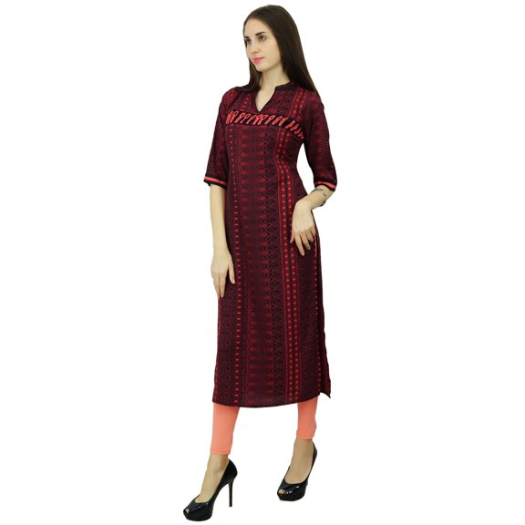 Phagun Abstract Bollywood Designer Rayon Kurta Ethnic Dress Tunic Kurti