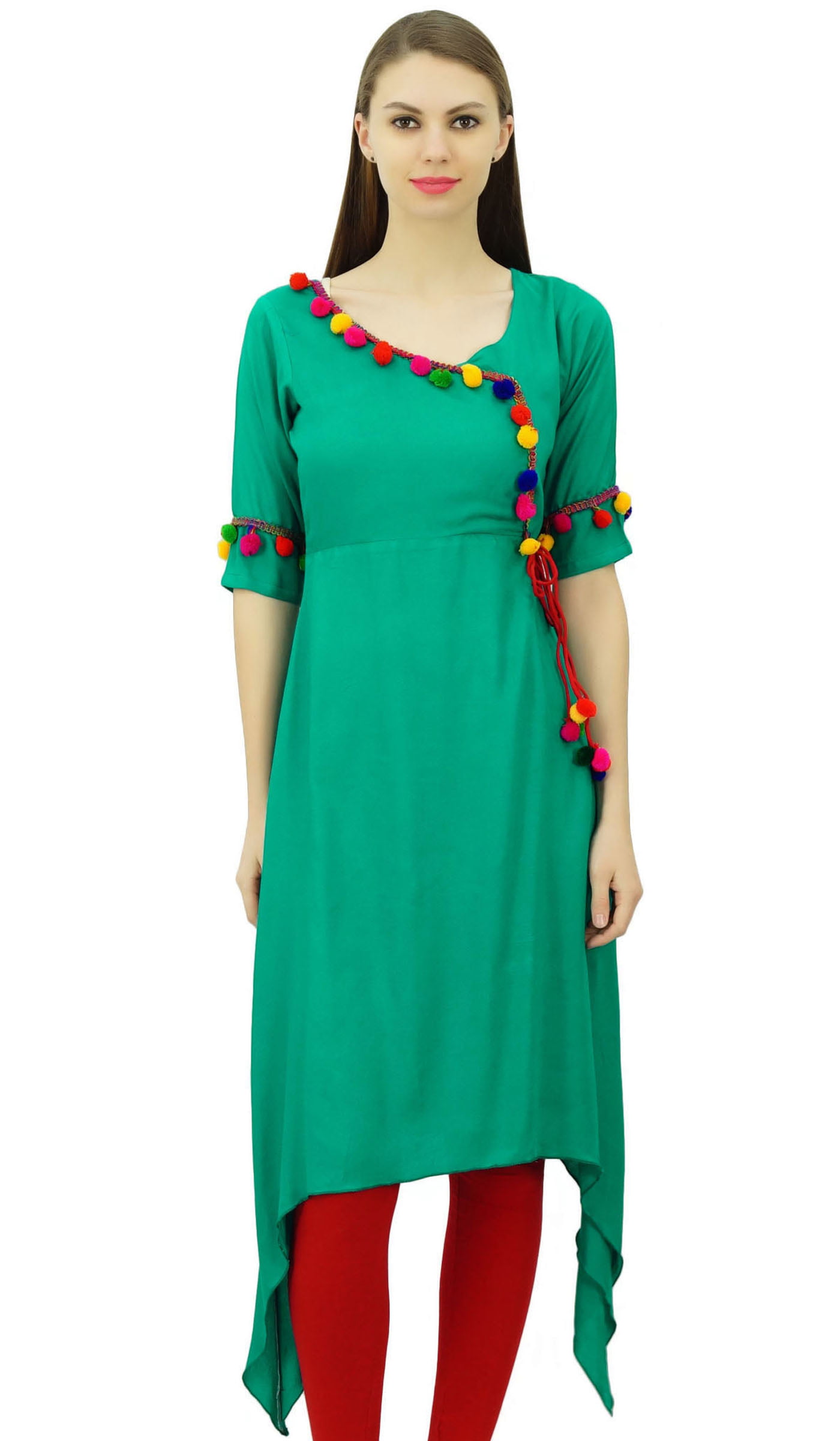 Buy Ready to Wear Angrakha Indian Kurti Tunic Online for Women in USA