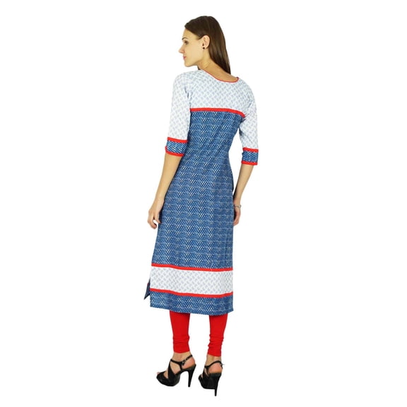 Phagun Bollywood Kurta Indian Designer Women Ethnic Kurti Cotton Tunic Dress
