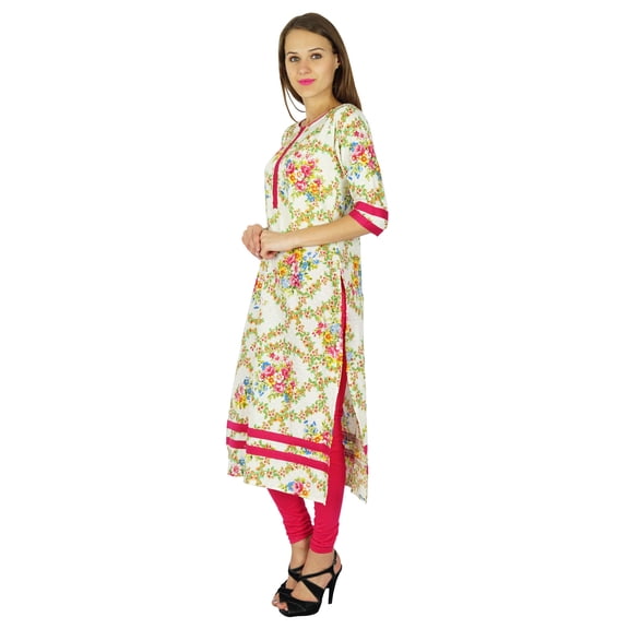 Phagun Bollywood Kurta Indian Designer Women Ethnic Kurti Cotton Tunic Dress