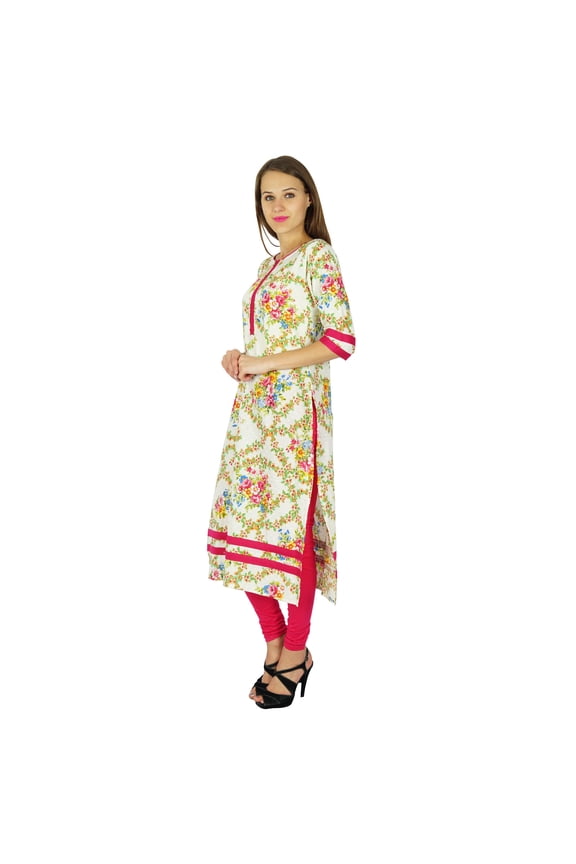 Bollywood Kurta Indian Designer Women Ethnic Kurti Cotton Tunic Dress