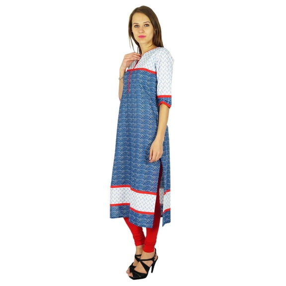 Phagun Bollywood Kurta Indian Designer Women Ethnic Kurti Cotton Tunic Dress