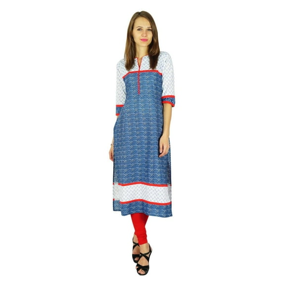 Phagun Bollywood Kurta Indian Designer Women Ethnic Kurti Cotton Tunic Dress