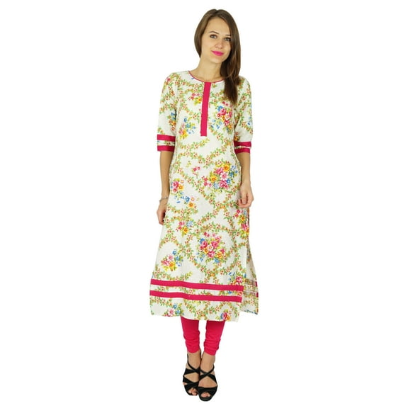 Phagun Bollywood Kurta Indian Designer Women Ethnic Kurti Cotton Tunic Dress