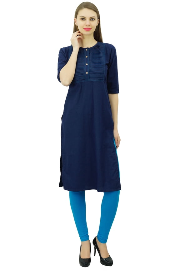 Cotton Designer Kurta Women Ethnic Top Tunic Indian Dress Straight Kurti