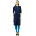 thumbnail image 1 of Phagun Cotton Designer Kurta Women Ethnic Top Tunic Indian Dress Straight Kurti, 1 of 2