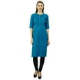 thumbnail image 1 of Phagun Cotton Designer Kurta Women Ethnic Top Tunic Indian Dress Straight Kurti, 1 of 1