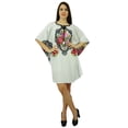 thumbnail image 1 of Phagun Cotton Kaftan Bohemian Floral Printed Caftan Short Maxi Nightwear Dress, 1 of 8