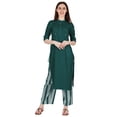thumbnail image 1 of Phagun Cotton Kurta Palazzo Set, Solid Ethnic Kurti Printed Pant Co-Ord Set For Women, 1 of 9