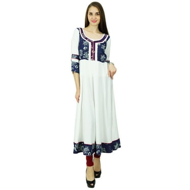 Phagun Cotton Solid Designer Kurta Ethnic Top Tunic Dress Kurti