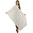 thumbnail image 1 of Phagun Cotton Voile Floral Print Scarf Dupatta Women Neck Wrap Long Stole-Off White, 1 of 1