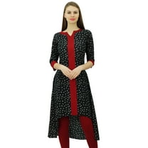 Phagun Designer Printed Tunic Ethnic Indian Kurta Asymmetrical Cotton Kurti Blouse