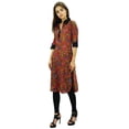 thumbnail image 1 of Phagun Designer Straight Printed Tunic Chic Collar Kurti Casual Cotton Kurta-10, 1 of 1