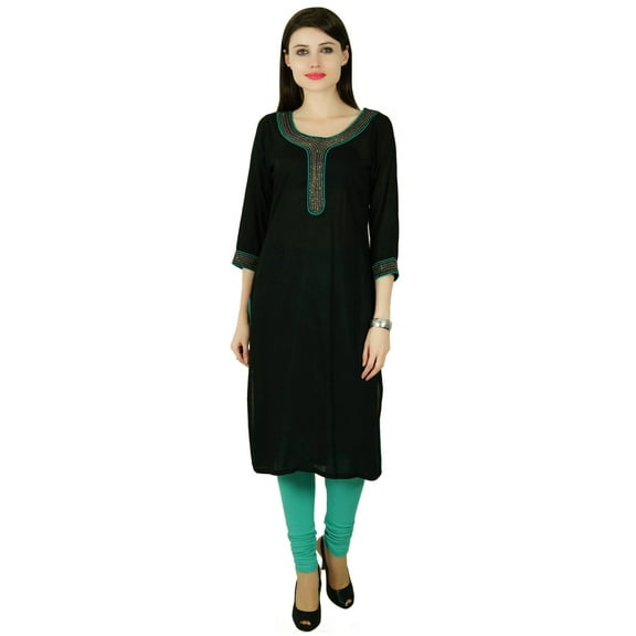 Phagun Ethnic Bollywood Kurti Hand Work Rayon Kurta Women Tunic Dress